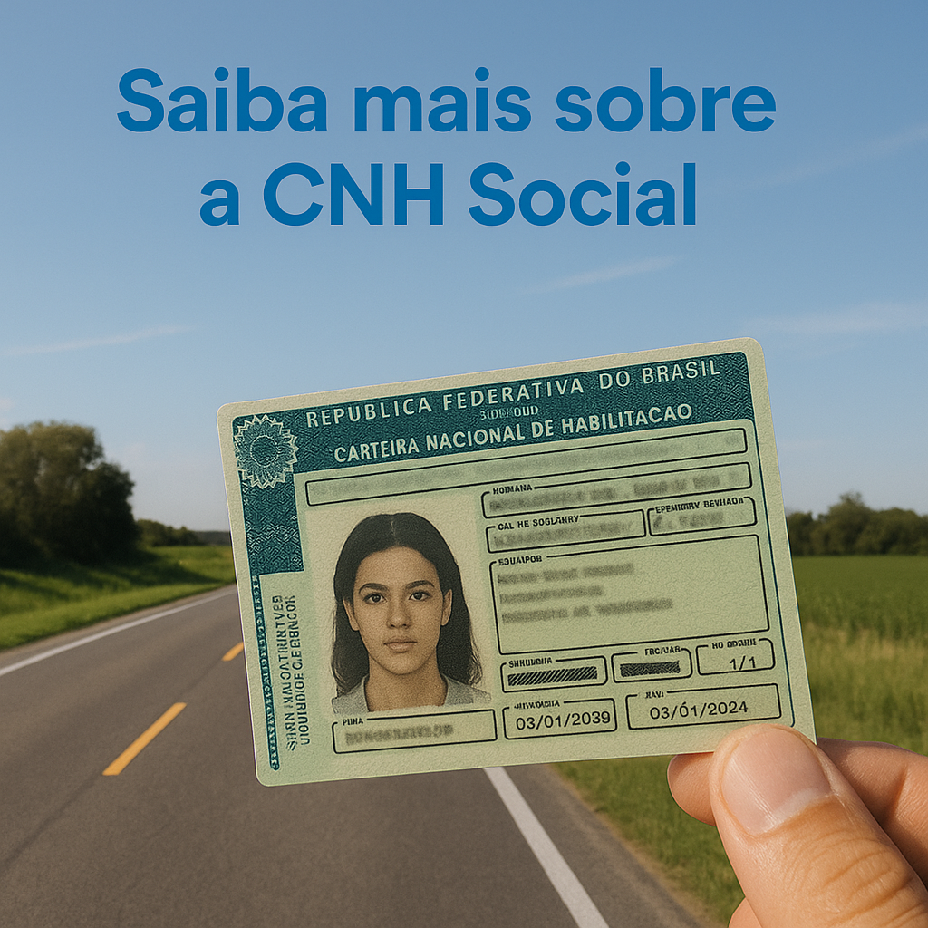 CNH Social garante habilitação gratuita para pessoas de baixa renda a partir de agosto